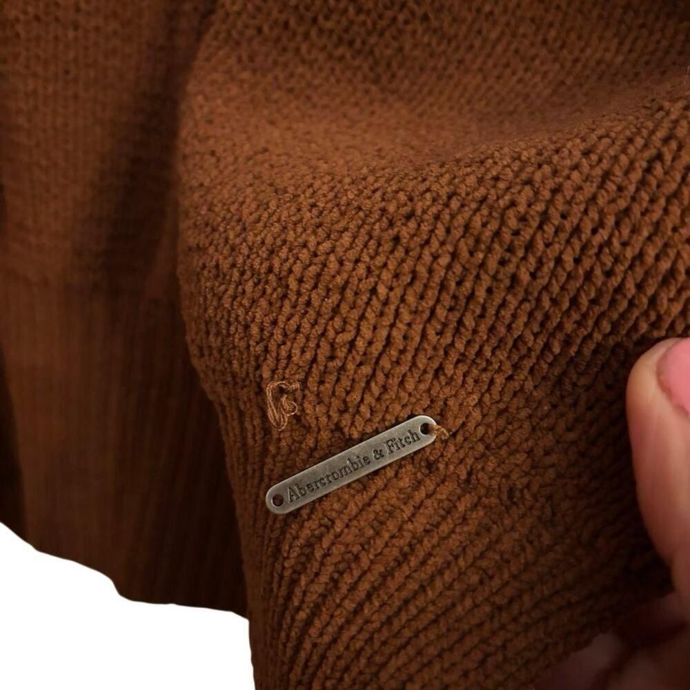 Abercrombie & Fitch Soft A&F Collection Brown Crewneck  Slouchy Sweater Small - Picture 5 of 7